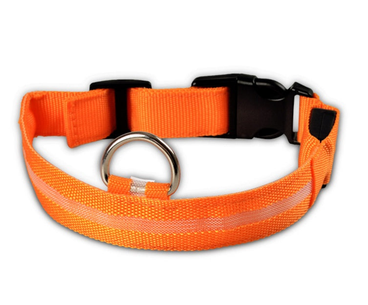 Nylon Dog Luminous Collar Night Safety