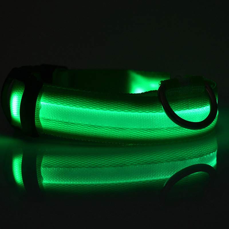 Nylon Dog Luminous Collar Night Safety