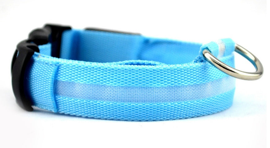 Nylon Dog Luminous Collar Night Safety