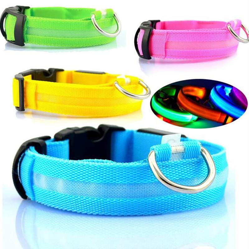 Nylon Dog Luminous Collar Night Safety