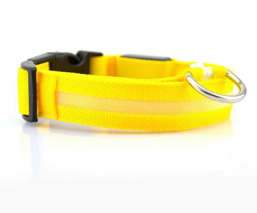 Nylon Dog Luminous Collar Night Safety
